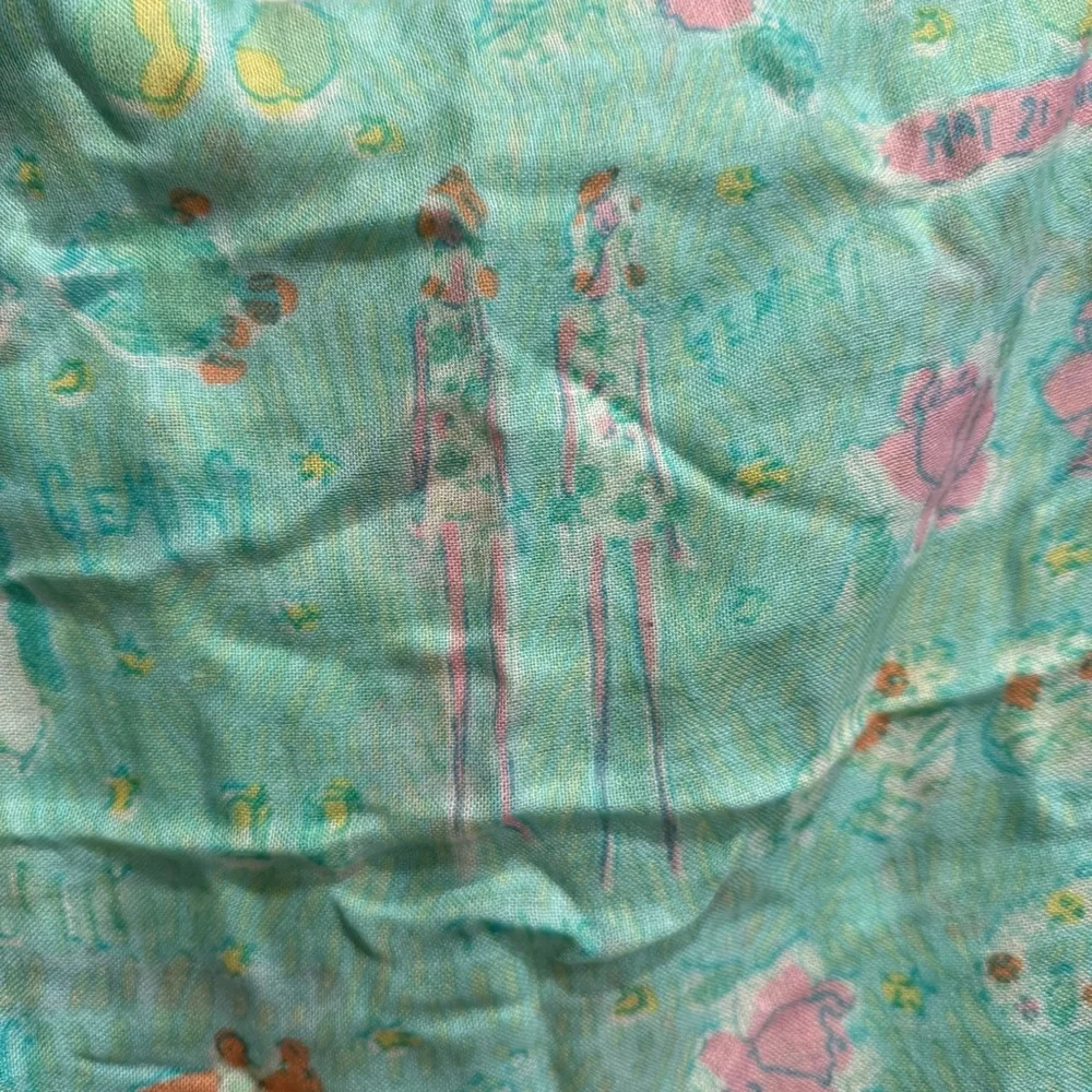Lilly Pulitzer Murfee Scarf Gemini Print Silk Cashmere Tassel Preppy Zodiac